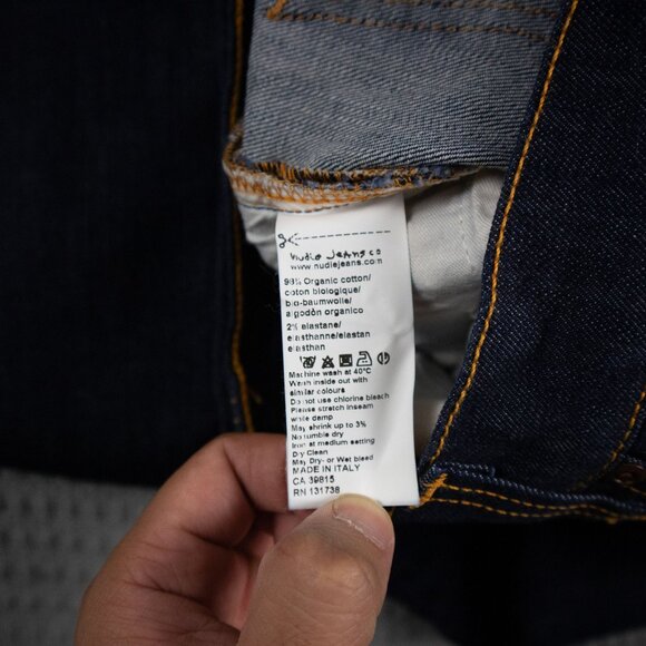 Nudie Jeans Thin Finn Organic Dry Denim Jeans 30x34 - Picture 7 of 8